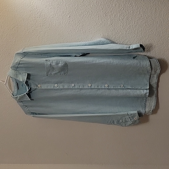 Tommy Bahama Linen Button-down - Aqua - Medium - Picture 3 of 14